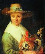 A Girl with a Rooster Jacob Gerritsz Cuyp